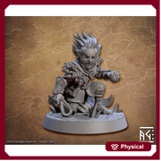 Halfling Gnome Rogue ,Ranger Sharpshooter Fighter w/ Sling PC NPC | Dungeons & Dragons | 28mm,32mm,54mm,75mm Scales Pathfinder Artisan Guild - Only-Games
