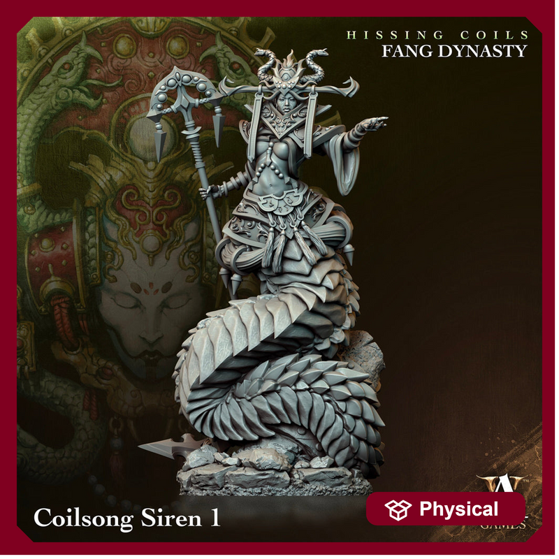 Naga Guardian, Halfblood Yuan-ti | 28mm, 32mm,54mm,75mm,100mm Scales | Dungeons and Dragons 5e figure | Pathfinder | Archvillain Games - Only-Games