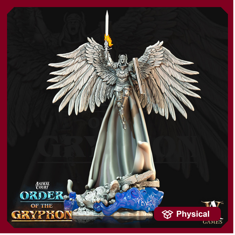 Female Celestial Deva Aasimar, Angel, Solar | 28mm, 32mm, 75mm Scales | Dungeons and Dragons 5e figure | Pathfinder | Archvillain Games - Only-Games