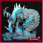 Goddess Auriel Frostmaiden miniature | 75mm Intricate decorative Base Available: 28mm, 32mm Scale | Resin | Dungeons and Dragons 5e | - Only-Games