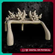 Elvish Bed - Fantasy Furniture Terrain STL, DnD & Wargaming Scenery - Only-Games