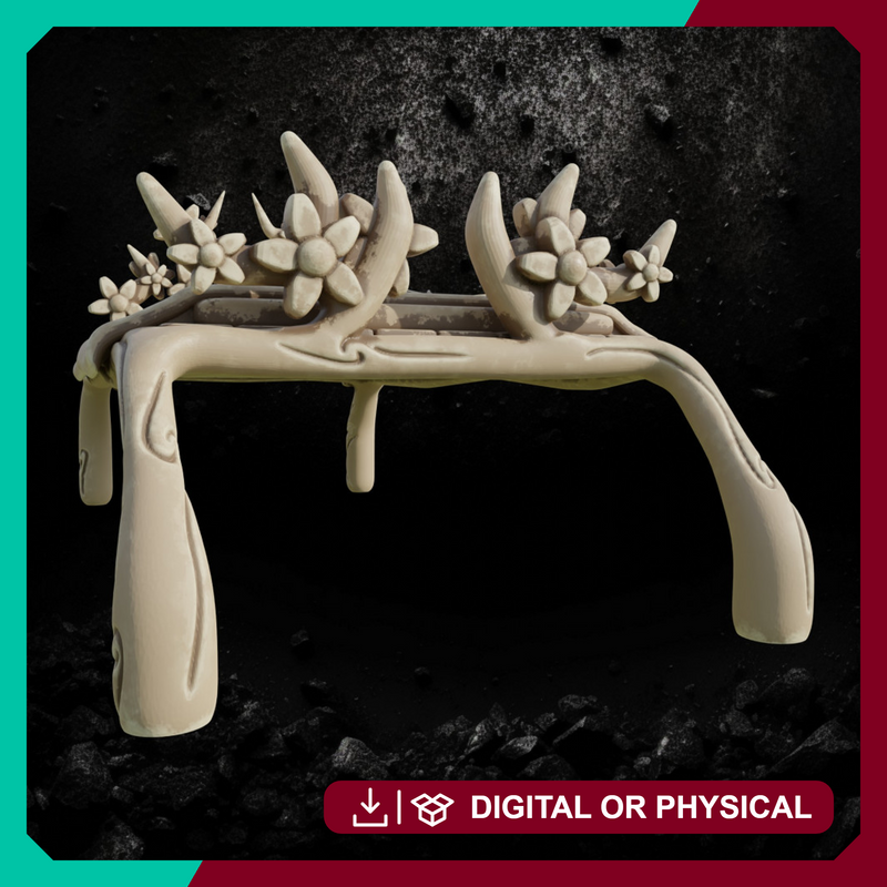 Elvish Bed - Fantasy Furniture Terrain STL, DnD & Wargaming Scenery - Only-Games