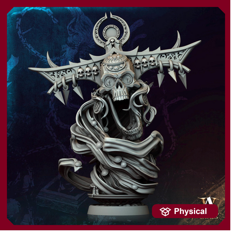 Undead Demi Lich, Flameskull Monster Mini | 28mm,32mm,54mm,75mm,100mm Scales | Dungeons & Dragons Pathfinder | DnD 5e gift idea, RPG figure