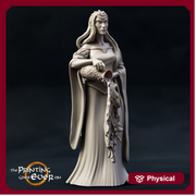 Fey Female Elf Queen  | 28mm Scale | 32mm Scale | 75mm Scale Pathfinder Figure | DnD | Elf miniature Figurine unpainted | - Only-Games