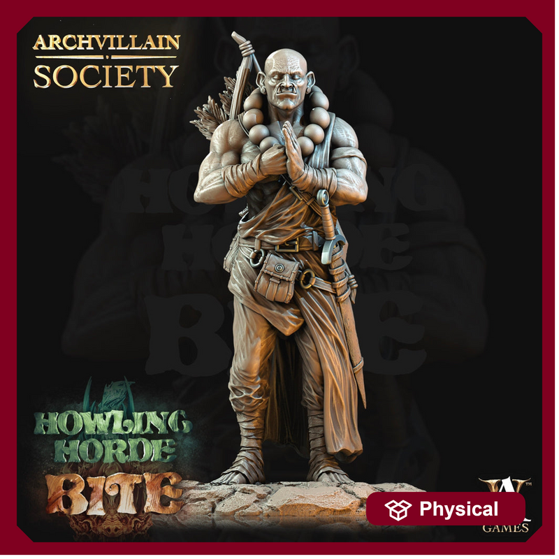 Half-Orc Male Monk Adventurer PC or NPC | 28mm, 32mm, 75mm Scales | Dungeons and Dragons | Pathfinder | - Only-Games