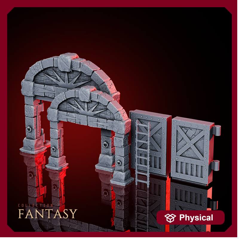 Dwarf Mine Doors & Ladders Pack - Only-Games