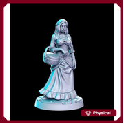 Pinup Sexy Female Peasant NPC | 28mm Scale | 32mm Scale Miniature | 75mm Scale | -Dungeons and Dragons - D&D 5e -  Pathfinder | RN Estudio - Only-Games