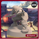 Acenii Barbarian Spearmen – Pose 3 – 3D printable miniature – STL file