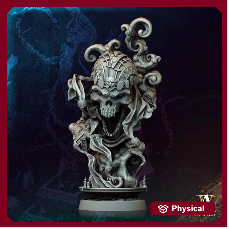 Undead Demi Lich, Flameskull Monster Mini | 28mm,32mm,54mm,75mm,100mm Scales | Dungeons & Dragons Pathfinder | DnD 5e gift idea, RPG figure - Only-Games