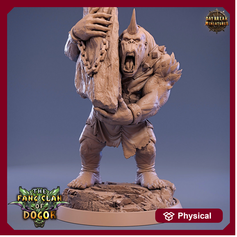 Oger, Troll Unpainted mini | 28mm & 32mm Scale 75mm,100mm Tall | Dungeons and Dragons| Pathfinder Oger| Daybreak Miniatures | Tabletop RPG | - Only-Games