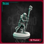 (0084) Male human tiefling firbolg half-orc elf old wizard with magic staff - Only-Games