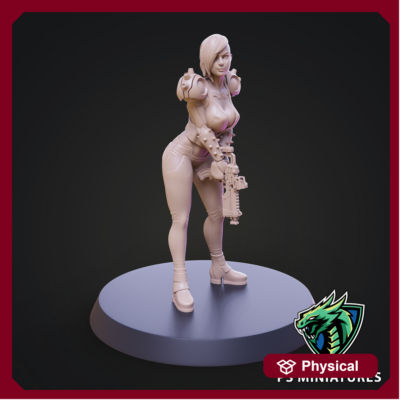 Cyberpunk Scrapper Girl Pose 2 - 3 Variants - Only-Games