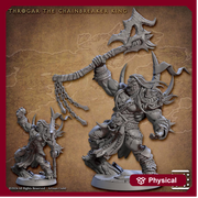 Orc Chief Fighter Barbarian with Battle Axe (2 options) DnD | 28mm, 32mm, 54mm, 75mm Scale Miniature | Dungeons and Dragons | Artisan Guild - Only-Games