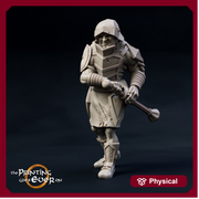 Half-Orc Fighter  Miniature | 28mm Scale | 32mm Scale | 75mm Scale Pathfinder Figure | DnD | Half-orc Warrior Figurine unpainted | - Only-Games