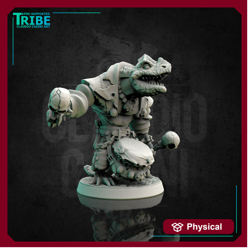 (0141) Troglodyte musician bard with drum