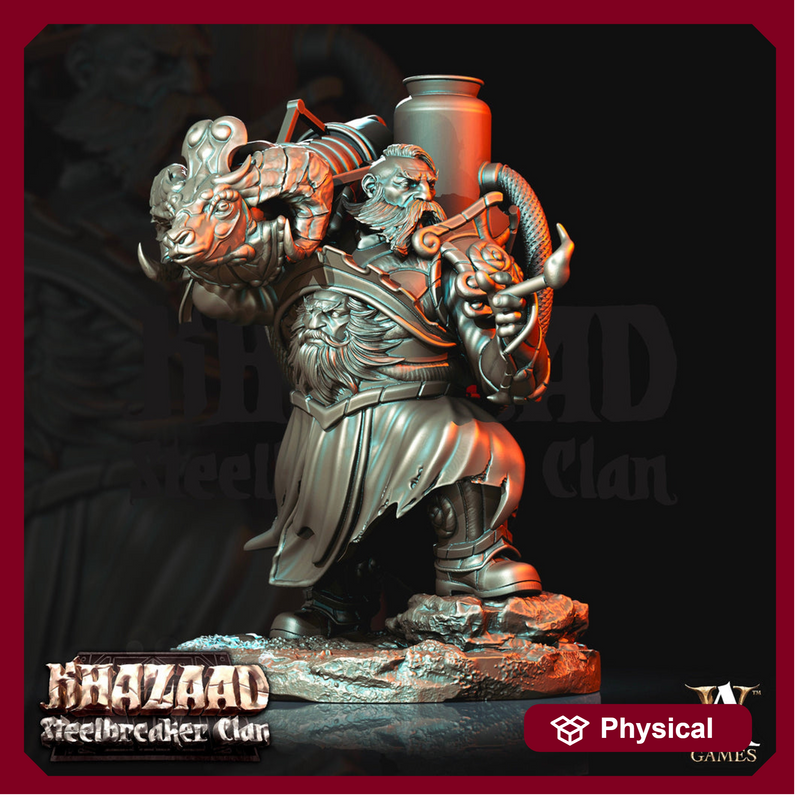 Dwarf Artillerist Artificer Resin Miniatures | Dungeons and Dragons | 28mm, 32mm, 75mm | Pathfinder | Figure for Painting - Only-Games
