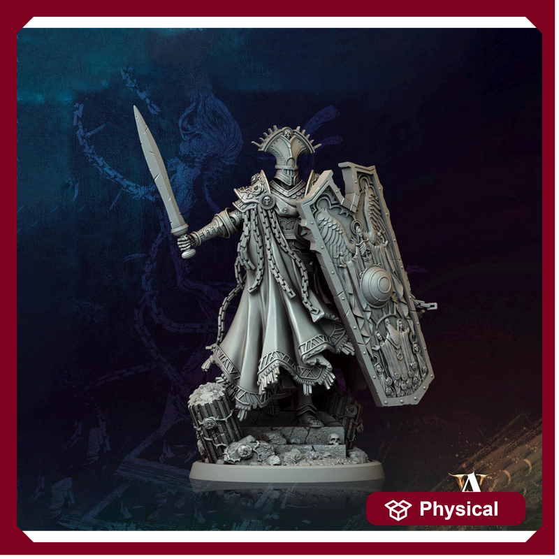 Oathbreaker Paladin Cleric Fighter Knight Unpainted Miniature | 28mm, 32mm, 54mm,75mm, 100 Scales | Dungeons and Dragons | Pathfinder