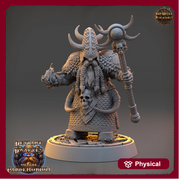 Dwarf Duergar Cleric Wizard | D&D 5e| 28mm,32mm,54mm, 75mm, 100mm Scale | Pathfinder Mini for Painting | Daybreak Miniatures - Only-Games