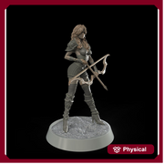 Female Sexy Human Fighter Ranger Sharpshooter, Unpainted | 28mm,32mm,54mm,75mm,100mm Scale | Resin Dungeons and Dragons D&D 5e  | Pathfinder - Only-Games