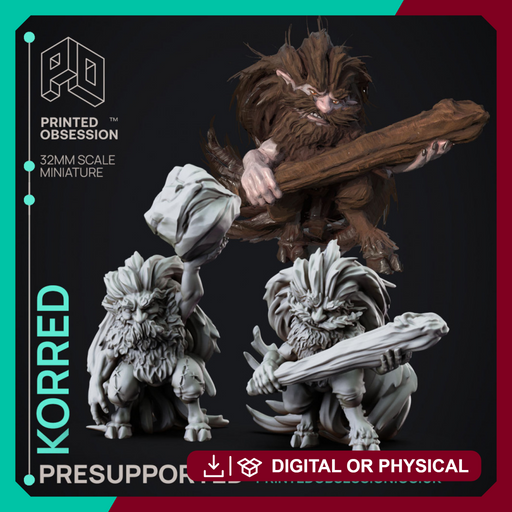 Korred - Fay Creatures - PRESUPPORTED - 32mm scale - Only-Games