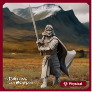 Human Ranger King Fighter with Sword | Miniature | 28mm, 32mm, 54mm, 75mm, 100mm Scales | Pathfinder Figure | DnD | Figurine unpainted | - Only-Games