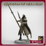 High Elf Ranger Fighter Spear and Sword , Moon Elf,  Eladrin Unpainted  | 28mm, 32mm,54mm,75mm Scales | Dungeons and Dragons | Pathfinder | - Only-Games