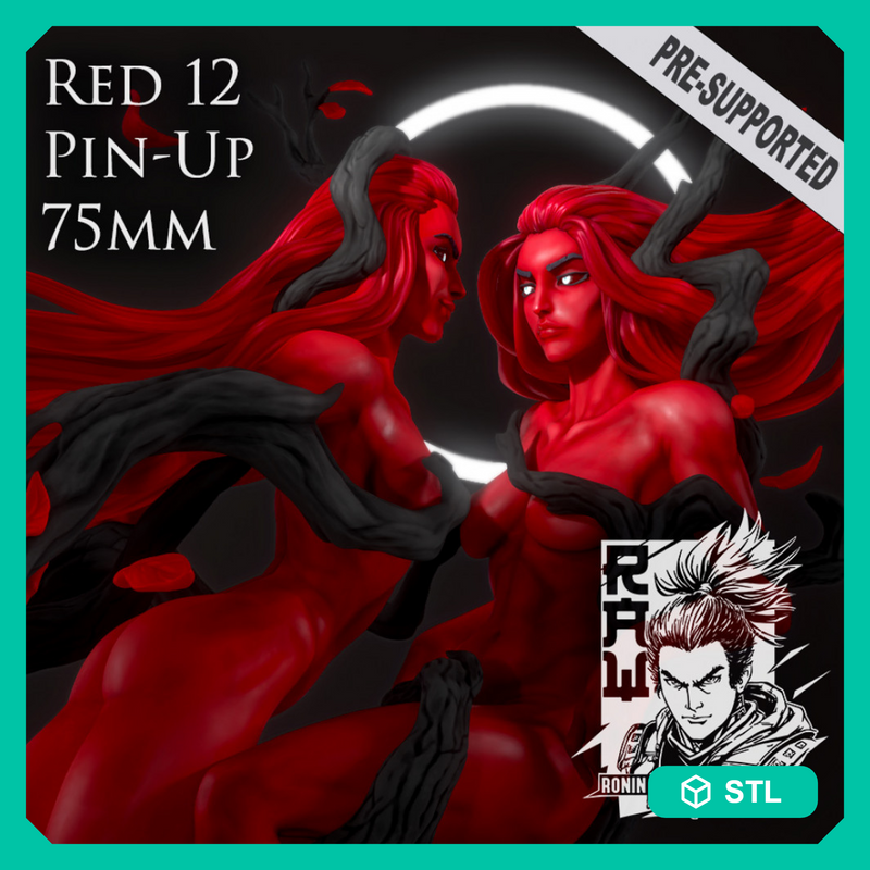 Red 12 - Double Figure Pin-Up - STL only