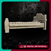 Wood Bed 3 - Fantasy Bedroom Furniture STL for DnD & Wargaming Terrain - Only-Games