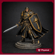 Holy Paladin Divine Judge, PaintedOrNot Original Design Unpainted Mini | 5 Sizes /Scales - Only-Games
