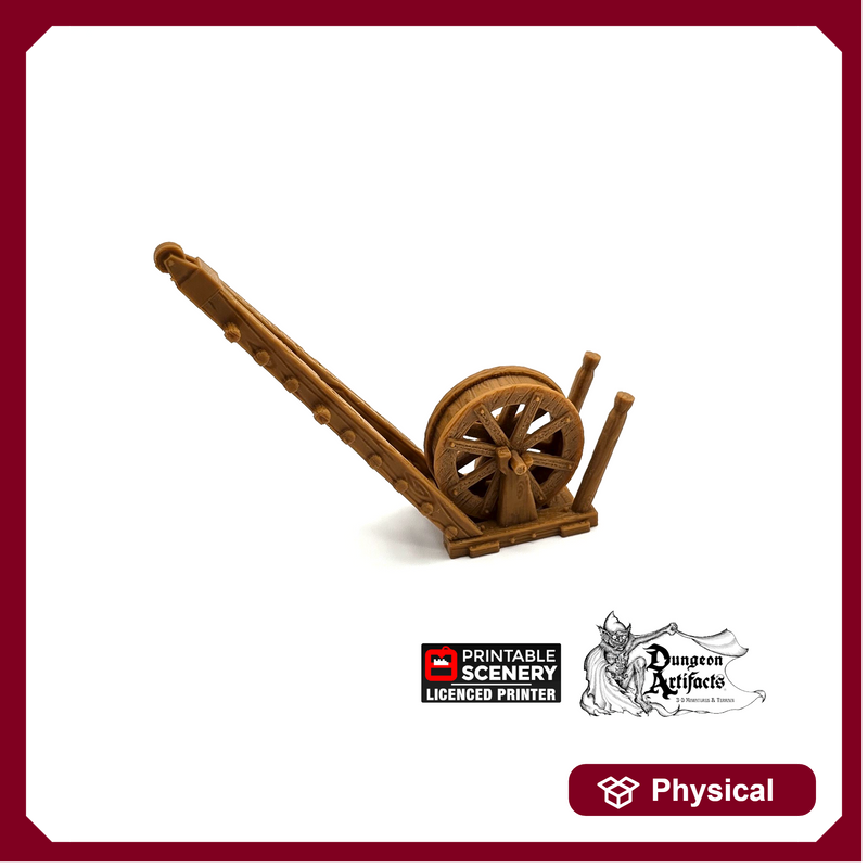 Medieval Crane - Winterdale - Printable Scenery 28mm 32mm Wargaming Terrain