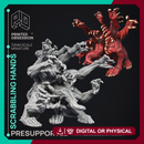 Scrabbling Hands - Ghast Busters - Undead abomination - PRESUPPORTED - Illustrated and Stats - 32mm scale