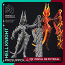 Hell Knight - Demon Fighter -  PRESUPPORTED - Illustrated and Stats - 32mm scale
