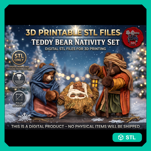 Heartwarming Christmas Magic: The Bear Family Nativity Set - Only-Games
