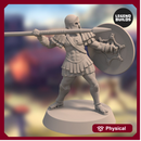 Realm of Eros Soldier with Spear - Pose 3 - 3D Printable Miniatures