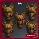 Kitsune - Miniature heads