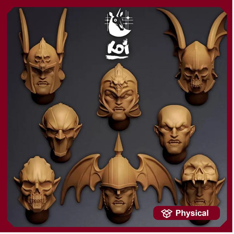 Ebonthorn Drakhuls - Miniature Heads
