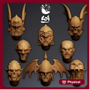 Ebonthorn Drakhuls - Miniature Heads
