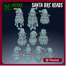 Santa Orc Heads