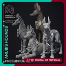 Anubis Hounds - 3 Models - Court of Anubis - PRESUPPORTED - Illustrated and Stats - 32mm scale