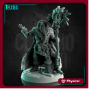 (0252) Male half troll shaman wizard sorceror with magic staff
