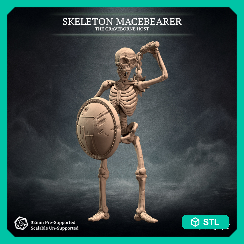 Skeleton Macebearer, The Graveborne Host