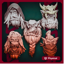 Orc Monster Hunter Heads - Set A (Elite Size)