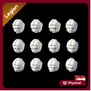 (Legion) 12x Rebel Pilot Human Heads - Only-Games