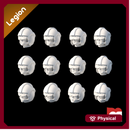 (Legion) 12x Rebel Pilot Human Heads