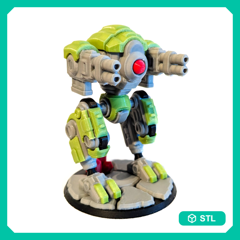 Sci-fi Mech No Paint FDM Miniature Kit for Tabletop Wargaming