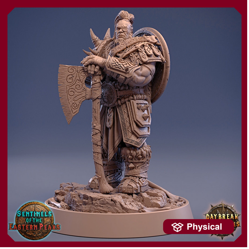 Barbarian Fighter Goliath Human Two-Handed Weapon | 28mm, 32mm, 75mm Scale Resin Miniature | Dungeons and Dragons | Daybreak  Miniatures - Only-Games