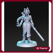 Female adventurer Eria JRPG | 28mm Scale | 32mm Scale Miniature | 75mm Scale Unpainted resin Figurine D&D Tabletop Fantasy Miniature Gaming - Only-Games