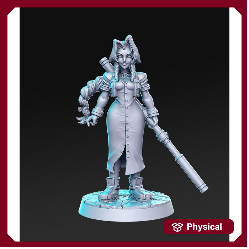 Female adventurer Eria JRPG | 28mm Scale | 32mm Scale Miniature | 75mm Scale Unpainted resin Figurine D&D Tabletop Fantasy Miniature Gaming - Only-Games