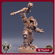 Orc Fighter Shaman Cleric with Battle Hammer | Scales: 28mm | 32mm |54mm |75mm | 100mm Megaboss | Dungeons and Dragons | Pathfinder | - Only-Games