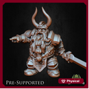 Luther The King [32mm Scale] Dwarf Fighter Knight